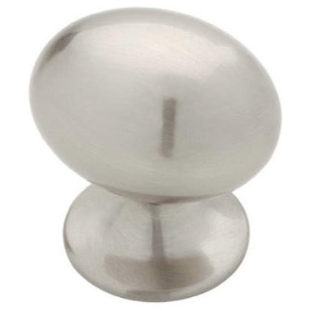 LIBERTY HARDWARE Liberty Hardware PN0393L-SN-U1 10 Pack Satin Nickel Large Football Knob - 35 mm. 138088